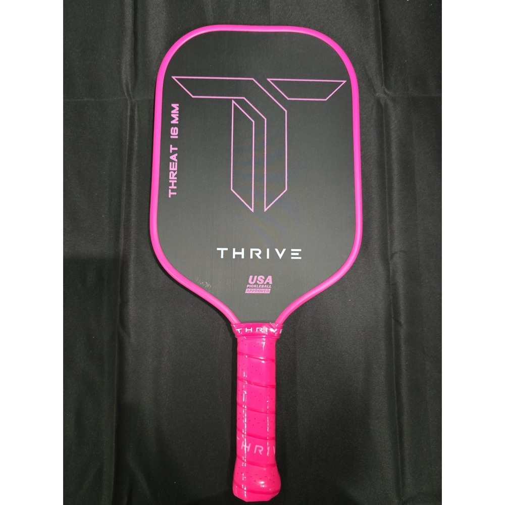 Thrive Rush 16mm Pickleball Paddle - Brand New Pink Black With Protective Case